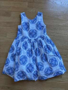 Janie and Jack Size 7 | White EyeLet Dress | Spring